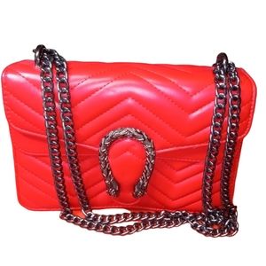 Red Fashion Convertible Chain Shoulder Bag    46